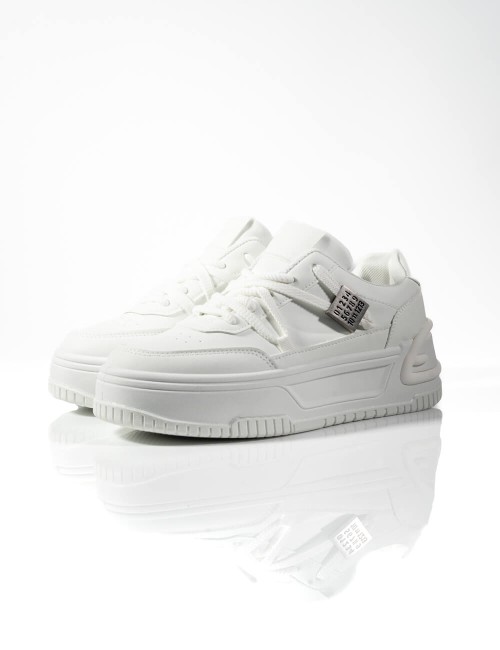 Baskets à Plateforme Urban White avec Détail Métallique Joliesse