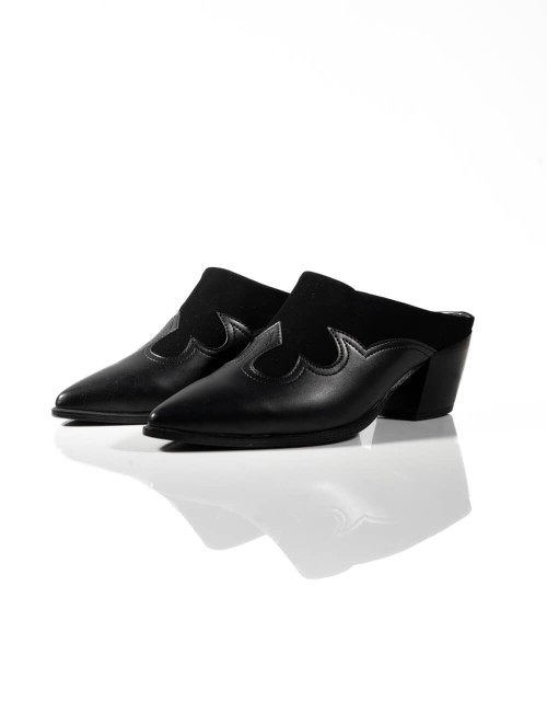 Sabots Style Western en Noir