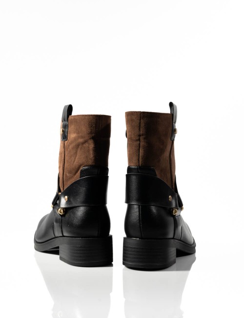Bottines Bi-Matière Style Biker Joliesse