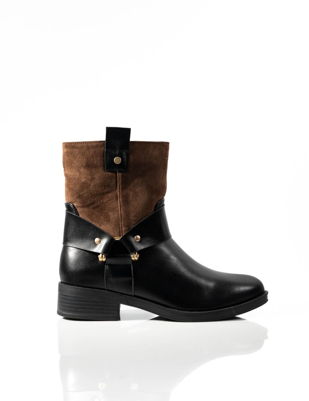 Bottines Bi-Matière Style Biker Joliesse