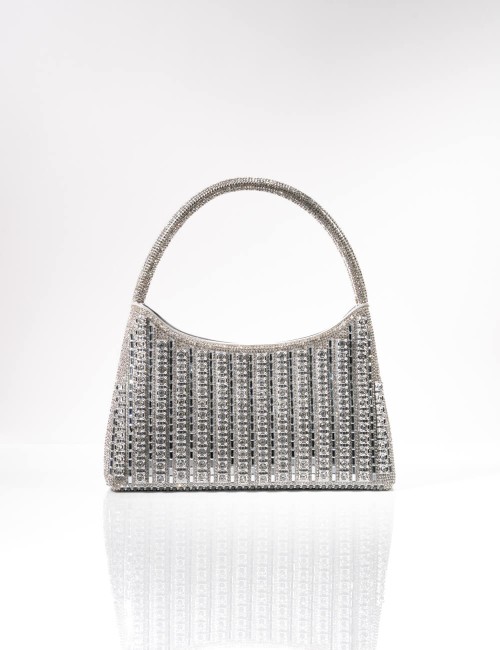 Cette image contient Mini Sac à Main de Soirée Orné de Cristaux chez Joliesse. à 119,99 TND en Tunisie. L'hexa de l'arrière plan