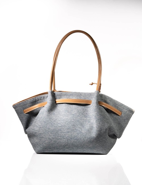 Sac Cabas en Toile et Cuir