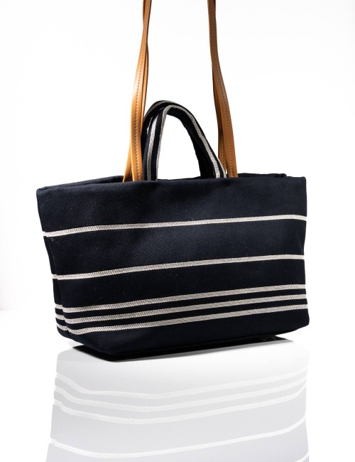 Cabas en Toile Marine à Rayures Joliesse