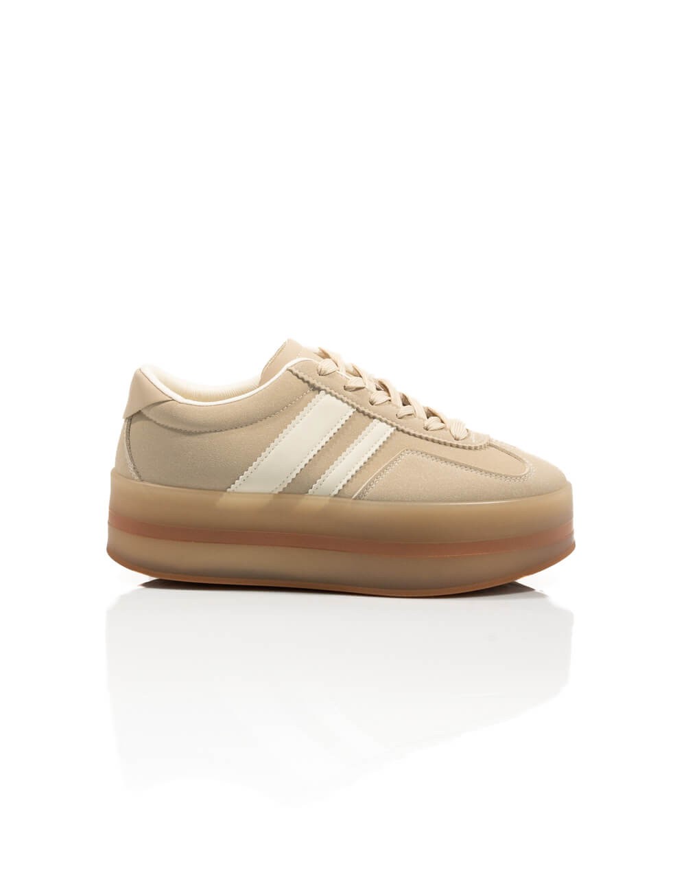 Baskets Compensées Beige Sable Joliesse