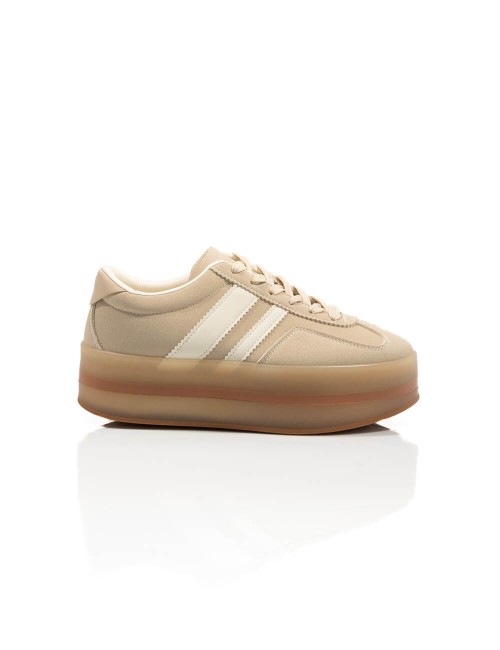 Baskets Compensées Beige Sable Joliesse