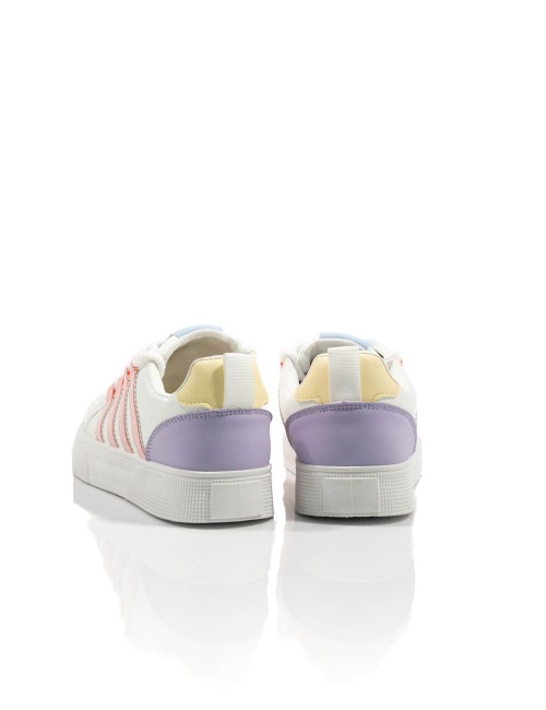 Baskets Basses Multicolores Pastel à Semelle Plateforme Joliesse