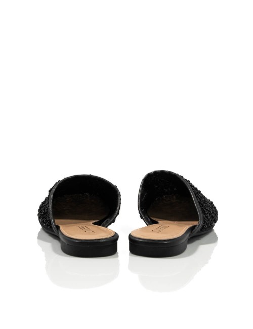 Mules Plates à Paillettes et Perles Joliesse