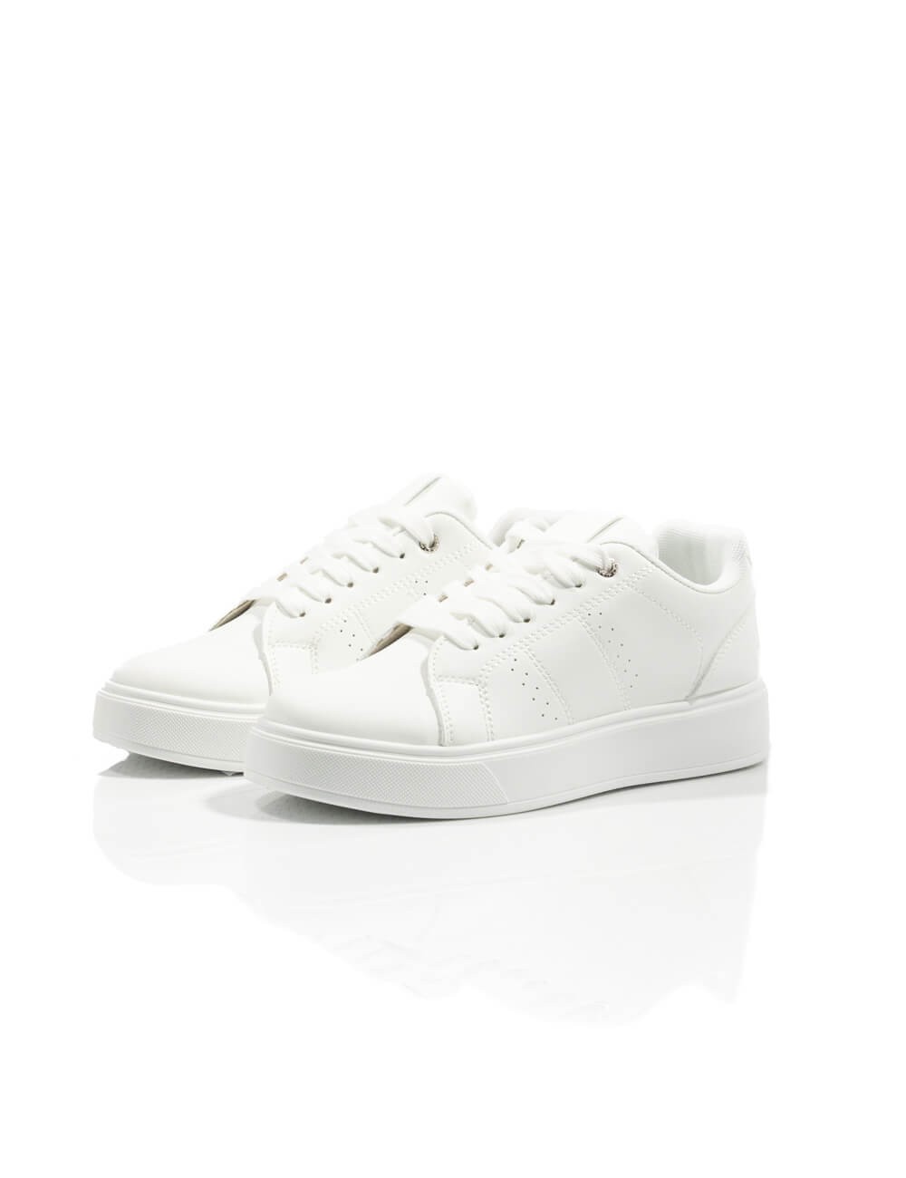 Baskets Blanches Minimalistes à Semelle Plateforme Joliesse