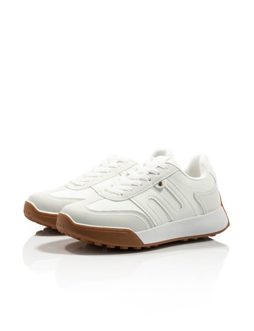 Baskets Blanches à Semelle Gomme Crantée Joliesse