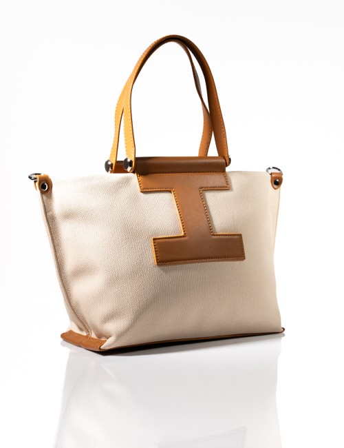 Cabas Riviera en Toile Canvas et Détails Cuir Joliesse