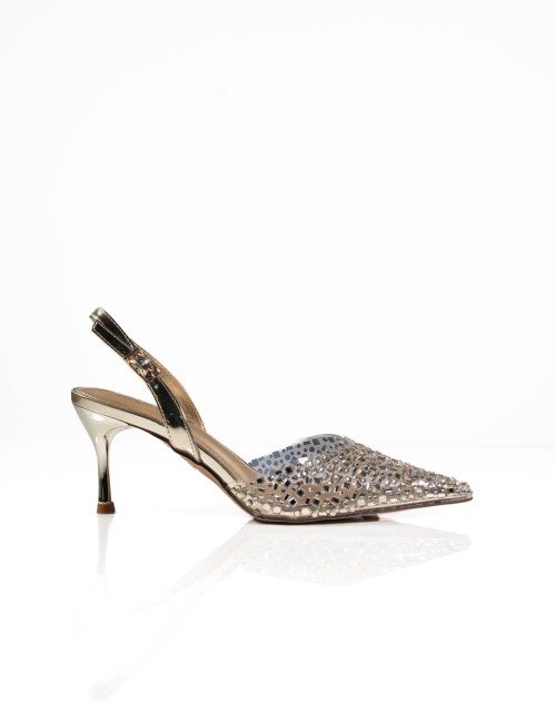 Escarpins Slingback à Strass