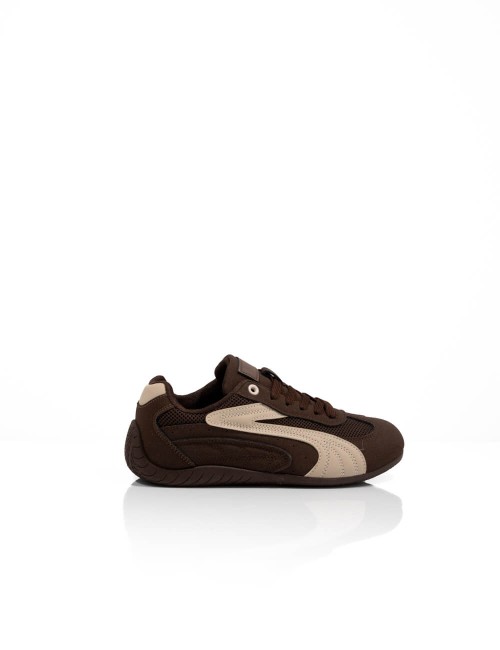 Baskets Urbaines Bimatière en Marron et Beige Joliesse