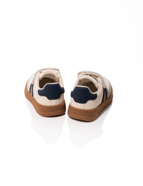 Baskets Rétro Beige et Marine