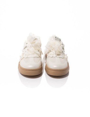 Baskets Blanches avec Détails Dentelle et Perles Joliesse