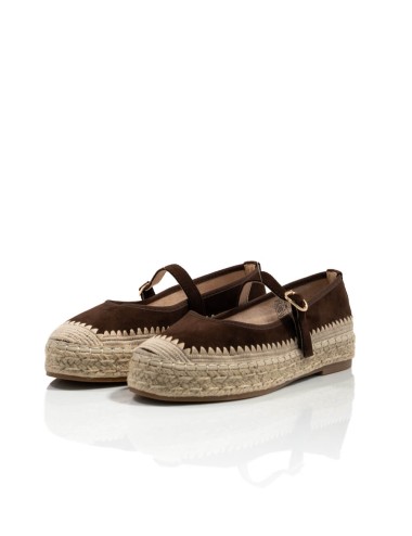 Espadrilles en Suède Chocolat Joliesse
