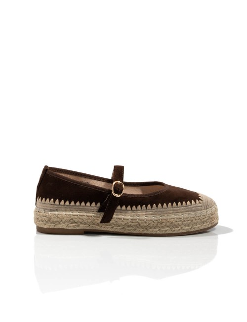 Espadrilles en Suède Chocolat