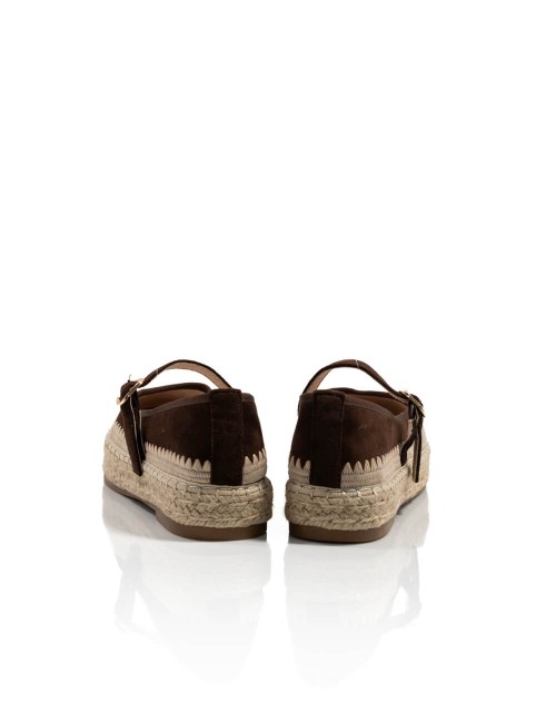 Espadrilles en Suède Chocolat