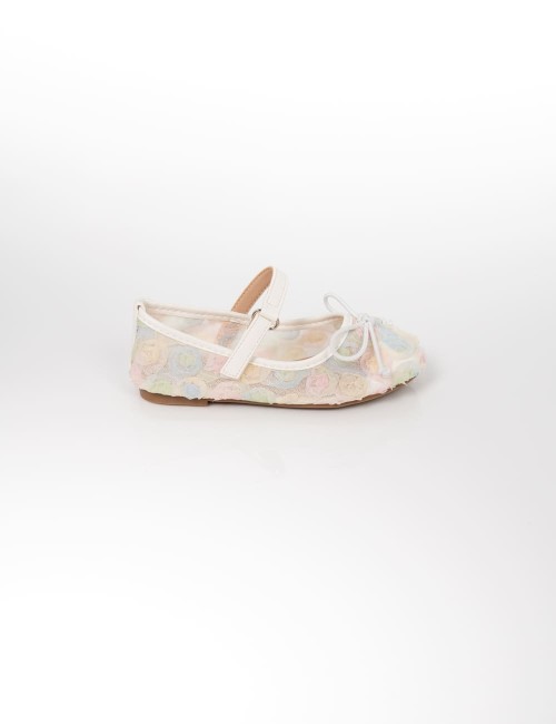 Ballerines Fleurs Pastel et...