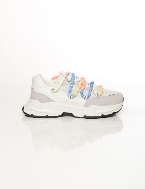 Baskets Blanches à Lacets...