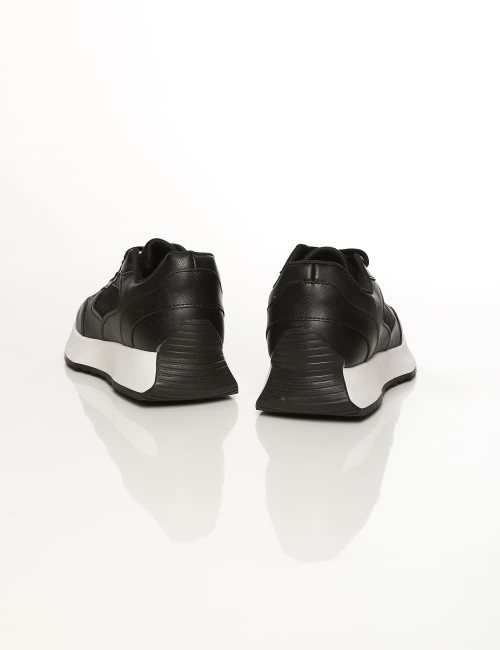 Baskets Noires Bi-matière...