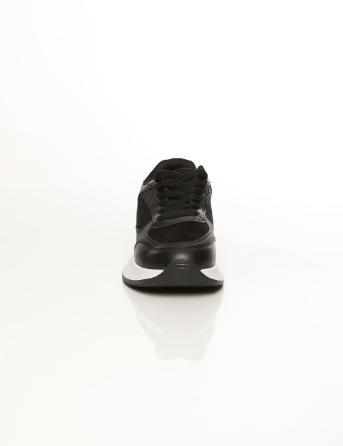 Baskets Noires Bi-matière...