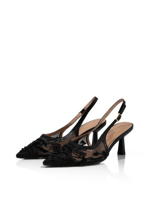 Escarpins Slingback en Mesh...