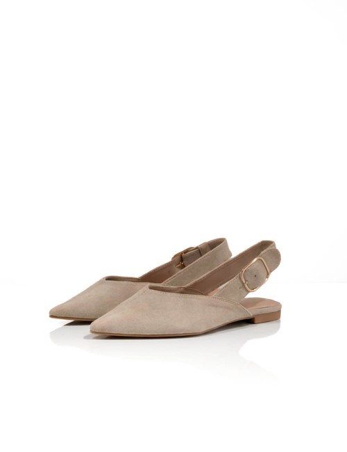 Slingbacks Pointus en Suédine