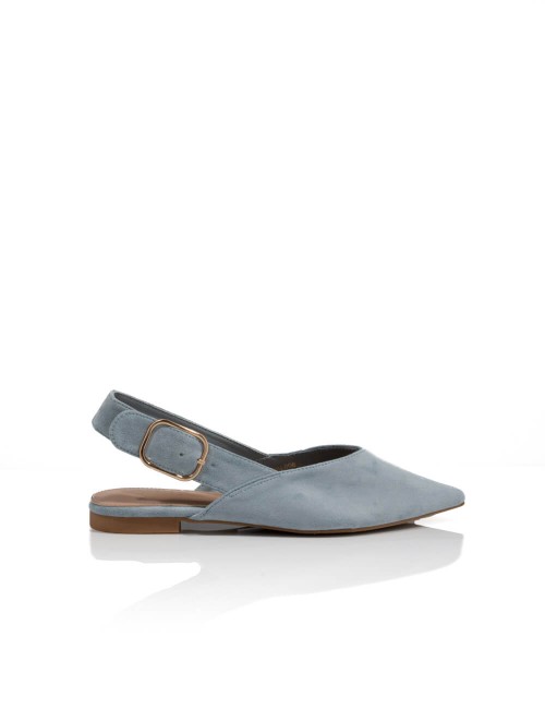 Slingbacks Pointus en Suédine